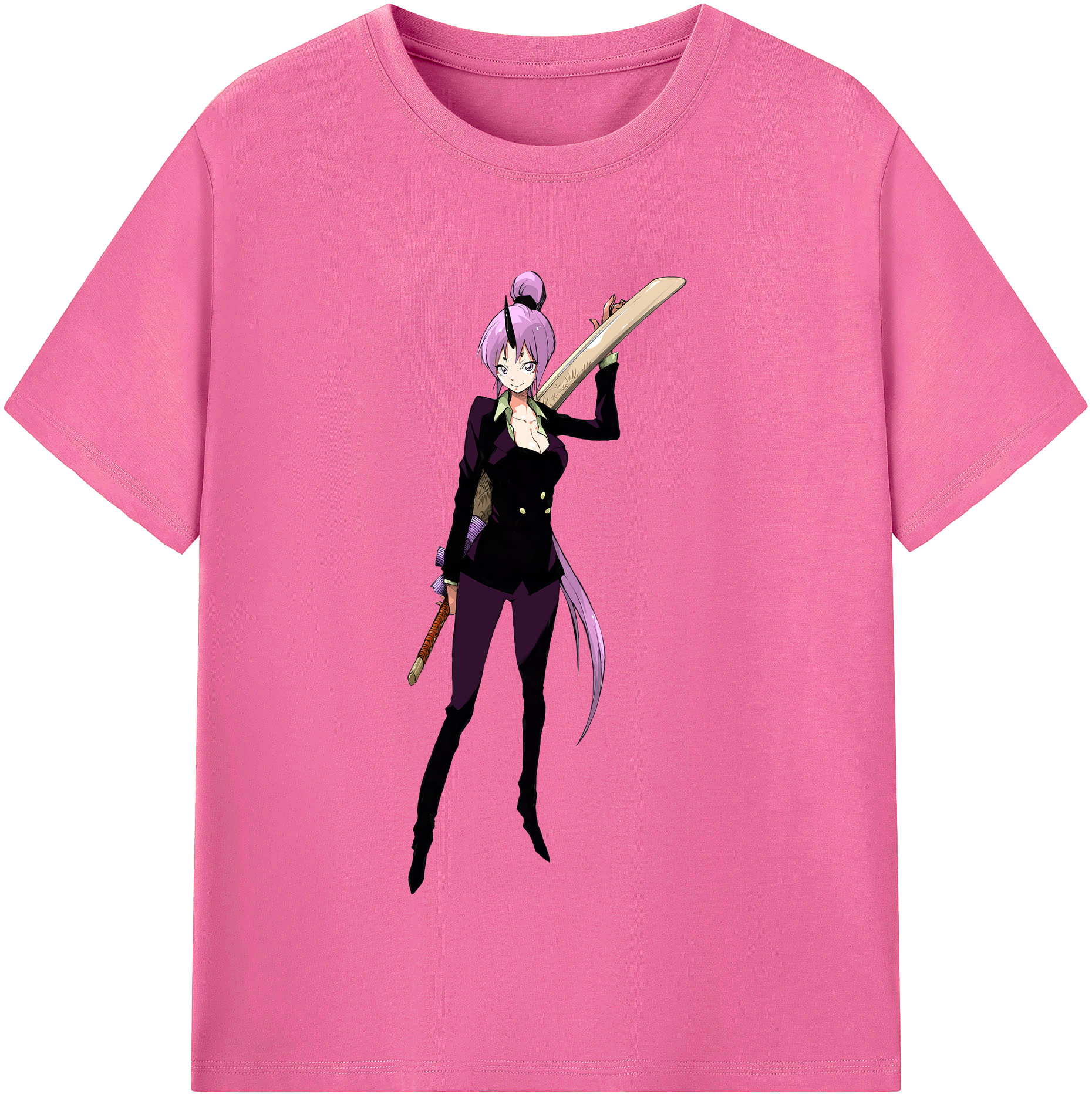 （画像用） 転スラ Regarding Reincarnated to Slime レディースカジュアルプリントTシャツ（綿100％）